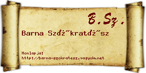 Barna Szókratész névjegykártya